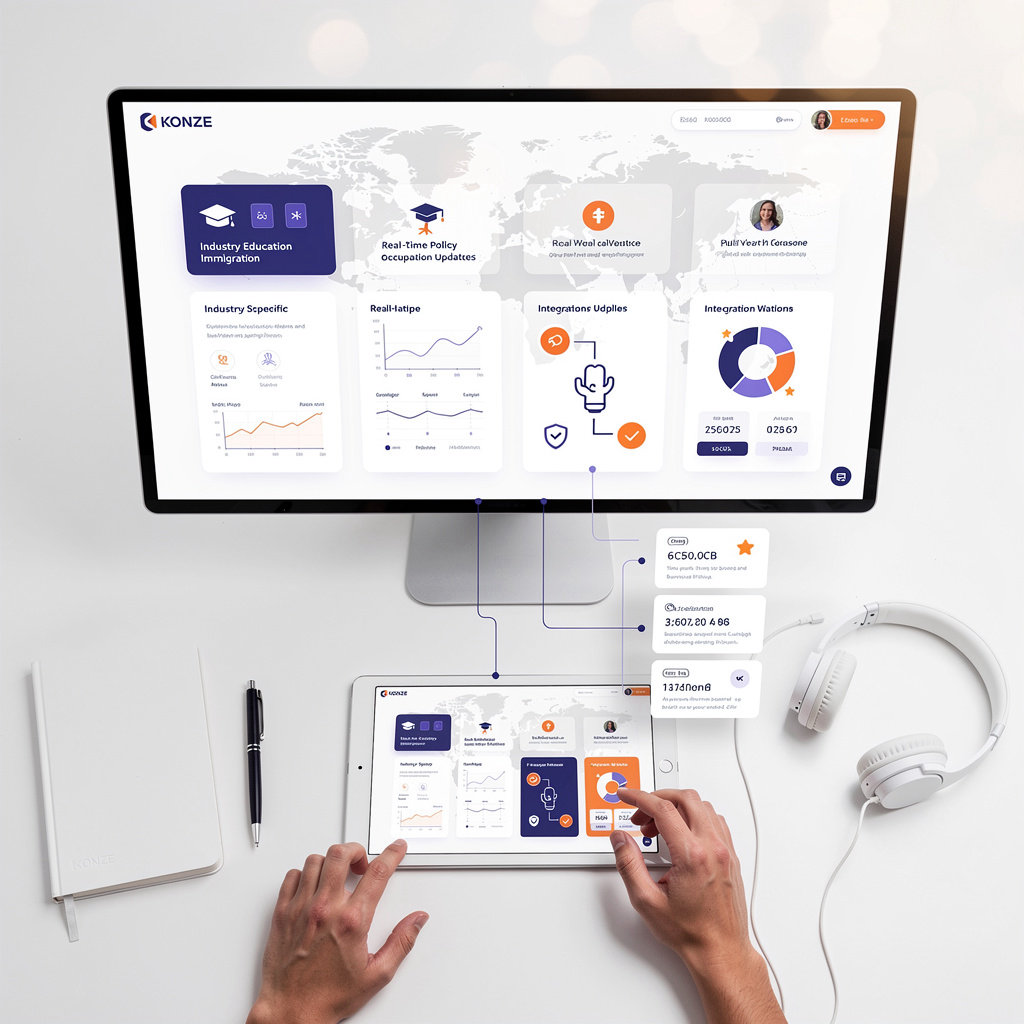 KONZE industry-specific SaaS solutions for education and immigration professionals